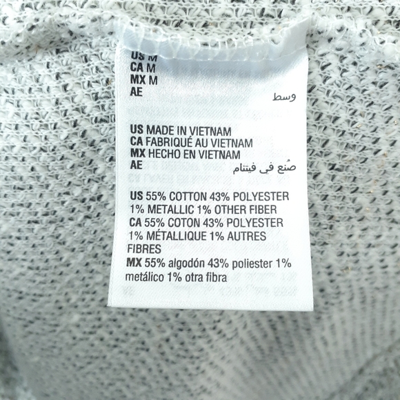 Style & Co Hooded Top V-Neck Black Ivory Gold I - Picture 6 of 7